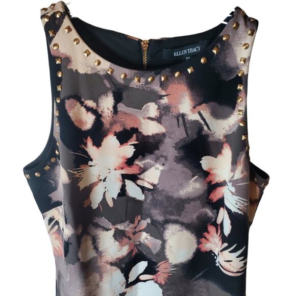 Ellen Tracy Floral Studded Dress, Size 6 - Picture 2 of 6